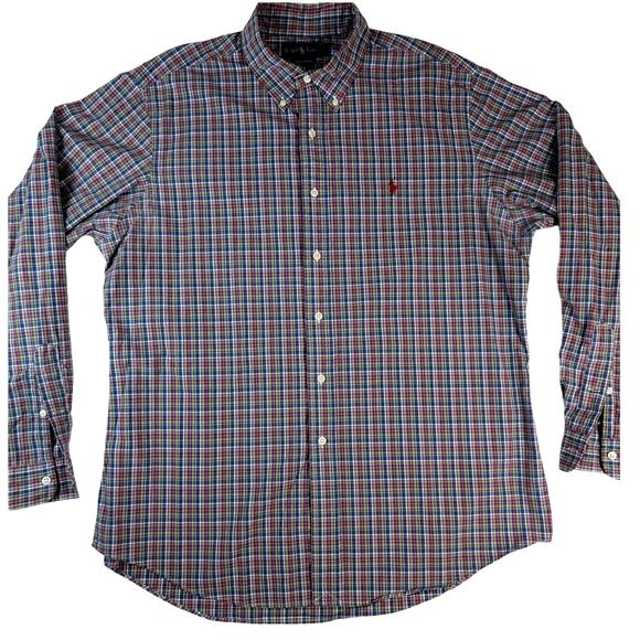 Ralph Lauren Custom Fit Men's Plaid Long Sleeve Button Down Shirt Size XL‎ - Picture 2 of 7
